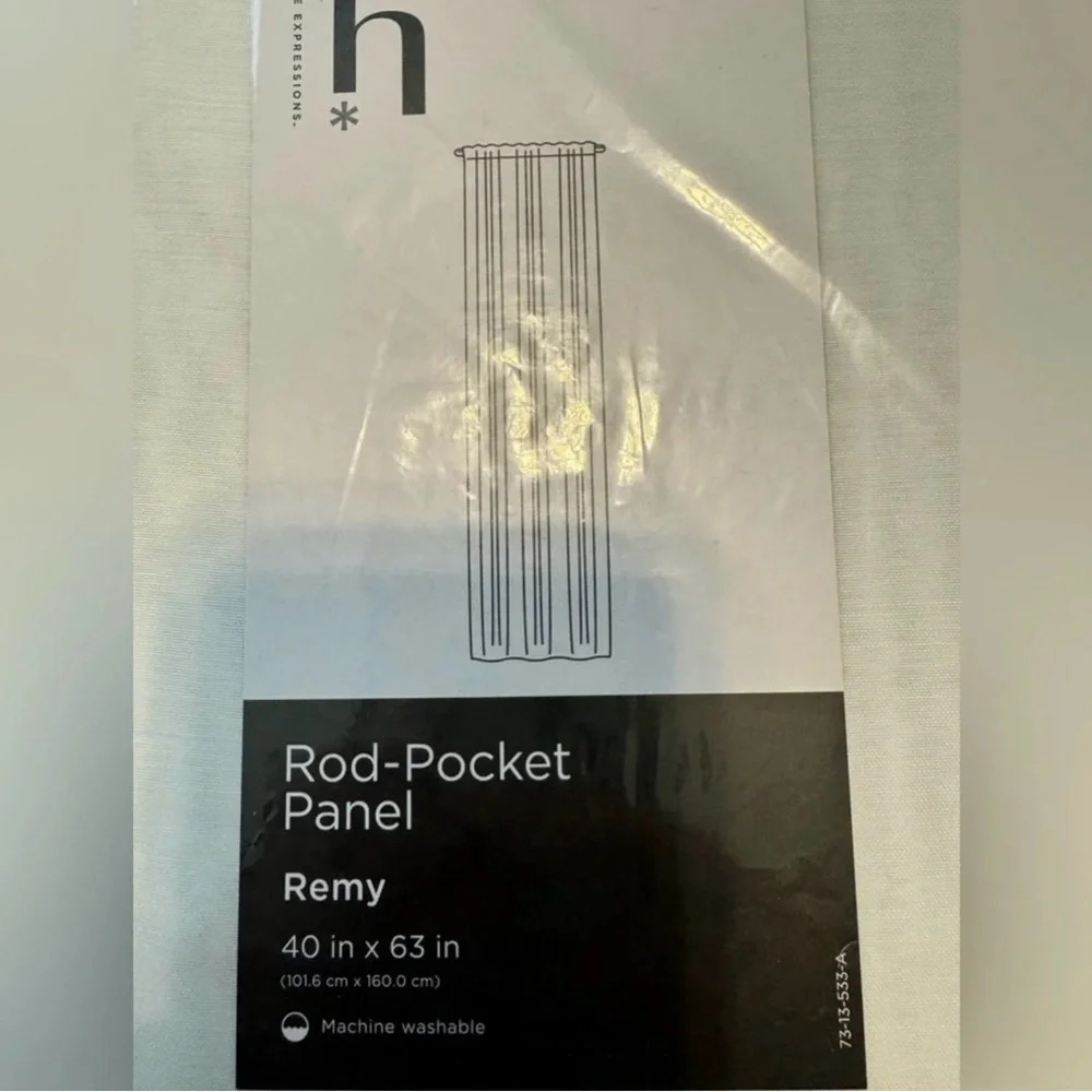 NWT JCPenney Remy Sheer White Curtain Panels Set of 4 40x63 Rod Pocket